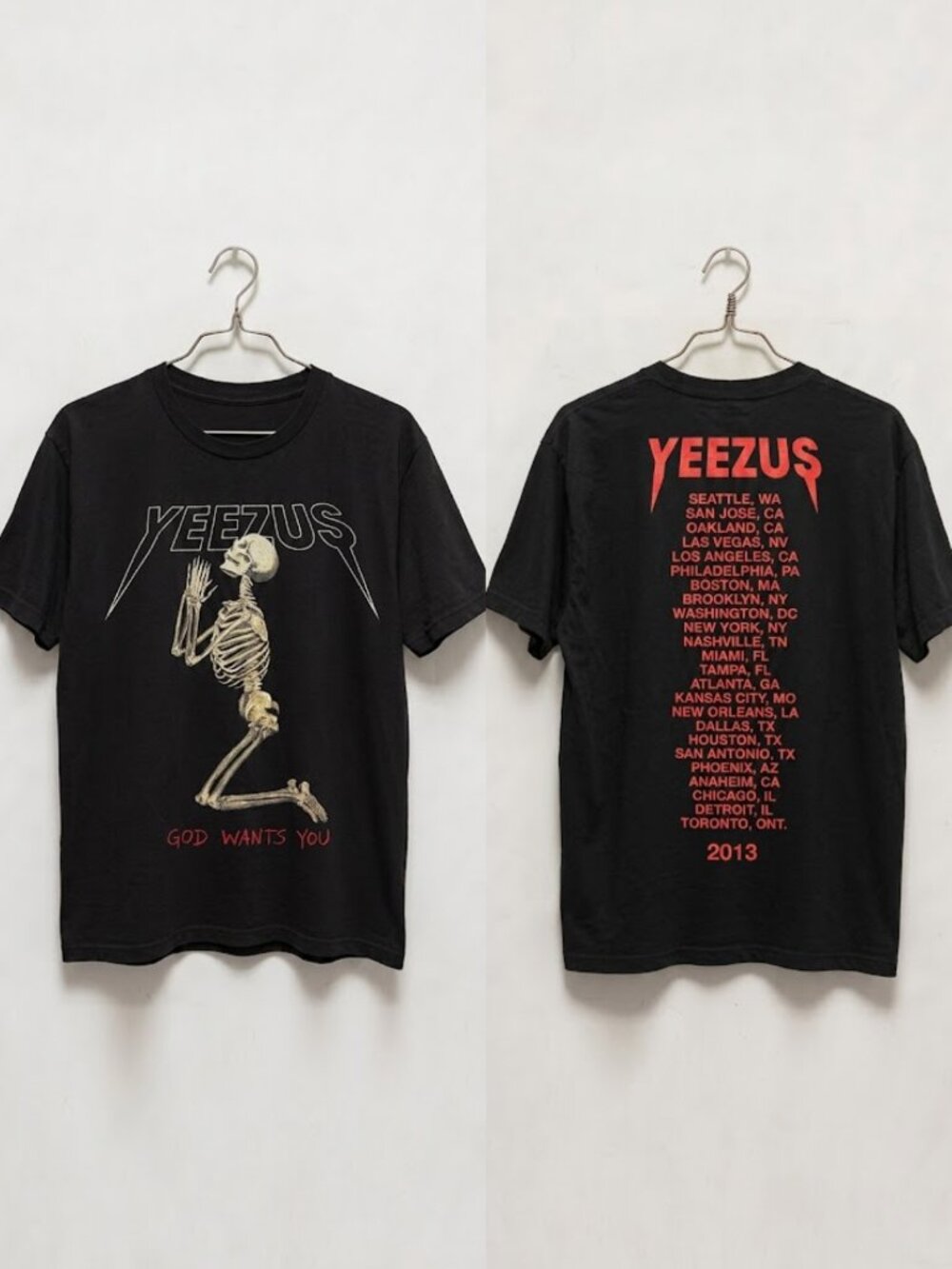 Kanye West Yeezus Tour “God Wants You” 2013 T-shirt